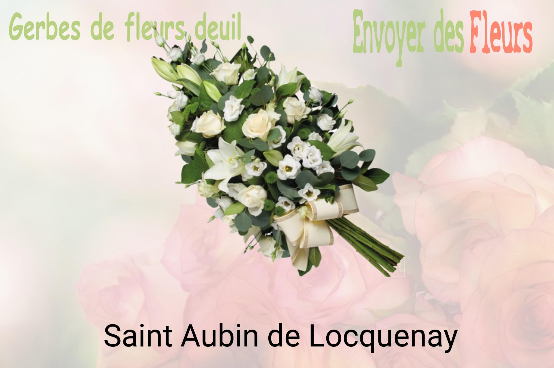 Gerbe de fleurs de deuil livrée à Saint-Aubin-de-Locquenay